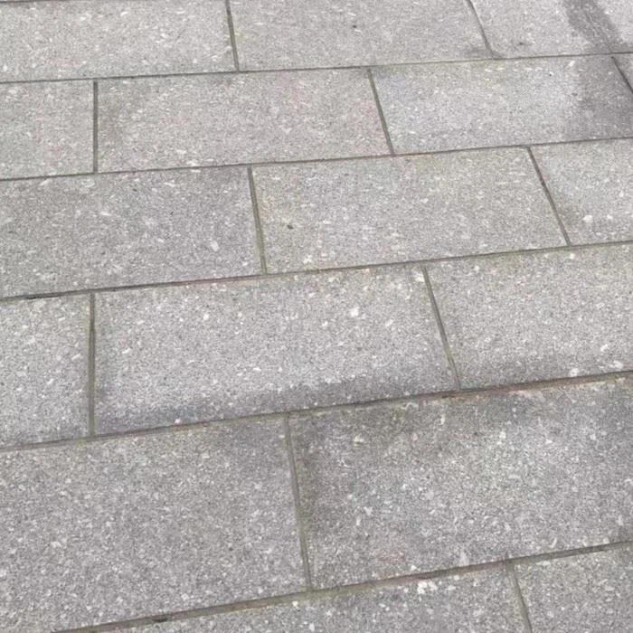 dark grey granite paving